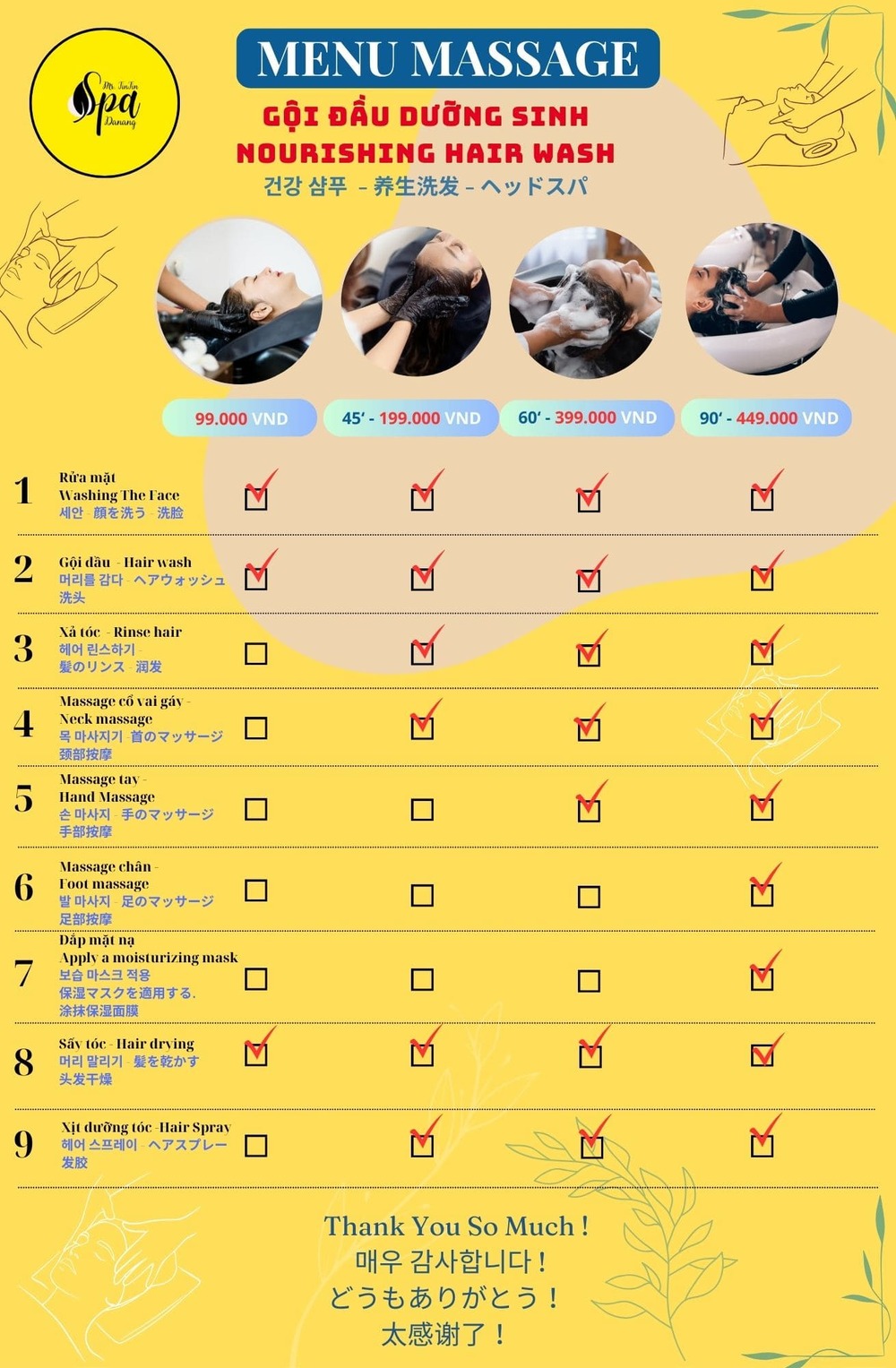 Menu Massage 1